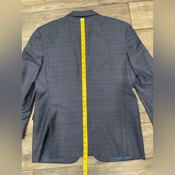 Canali Blazer Suit Jacket Sz 40R Plaid‎ Wool Dual Vent 2 Button #2 - Picture 12 of 14